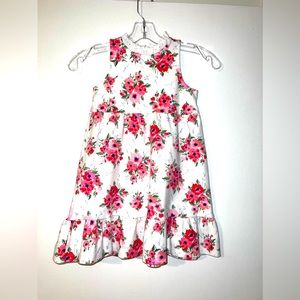 Janie and Jack floral halter ponte dress, size 6, EUC